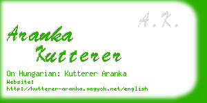 aranka kutterer business card